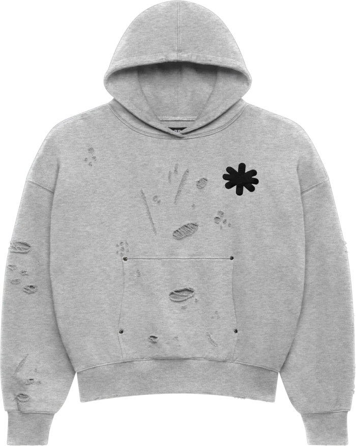 Lostshdws DSTRY DBL LAYER LOGO HOODIE (GREY)