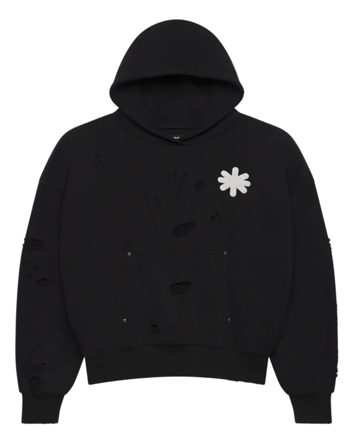 Lostshdws DSTRY DBL LAYER LOGO HOODIE (BLACK)