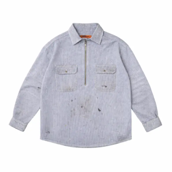 14 Zip Mechanic Shirt Front View