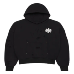 DSTRY Black Hoodie Hood Detail