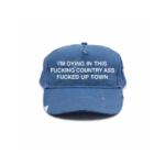 LOSTSHDWS Black 5 Panel Hat Logo Detail