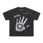 LOSTSHDWS Distressed Black Graphic T-Shirt