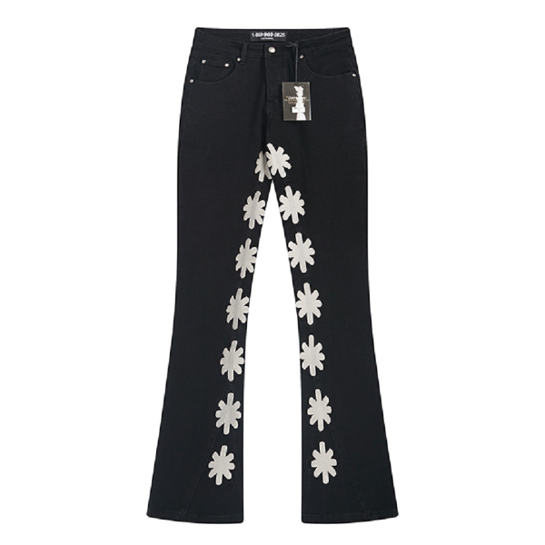 Men's Floral Flare Jeans Styling